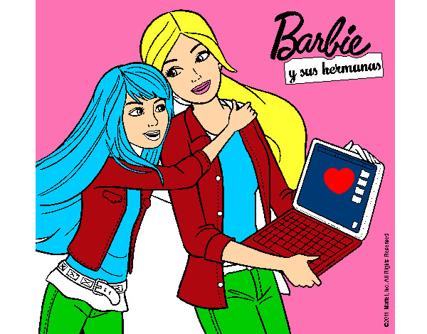 Dibujo El nuevo portátil de Barbie pintado por anuskity