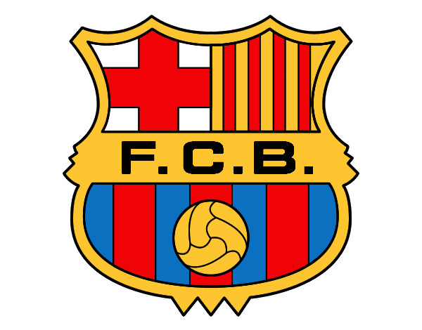Dibujo Escudo del F.C. Barcelona pintado por meganoy101