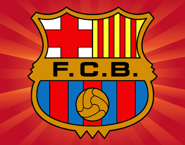 Dibujo Escudo del F.C. Barcelona pintado por starmario