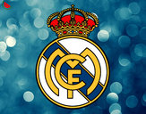 Dibujo Escudo del Real Madrid C.F. pintado por Cardozo