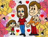 Dibujo Familia feliz pintado por CarlaNL 