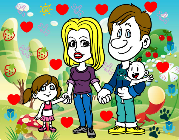 Dibujo Familia feliz pintado por davi-joe