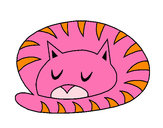 Dibujo Gato durmiendo pintado por miguelherm