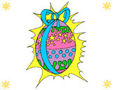 Dibujo Huevo de pascua brillante pintado por Liidia