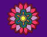 Dibujo Mándala con forma de flor weiss pintado por Haydesita 