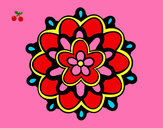 Dibujo Mándala con una flor pintado por barbi1