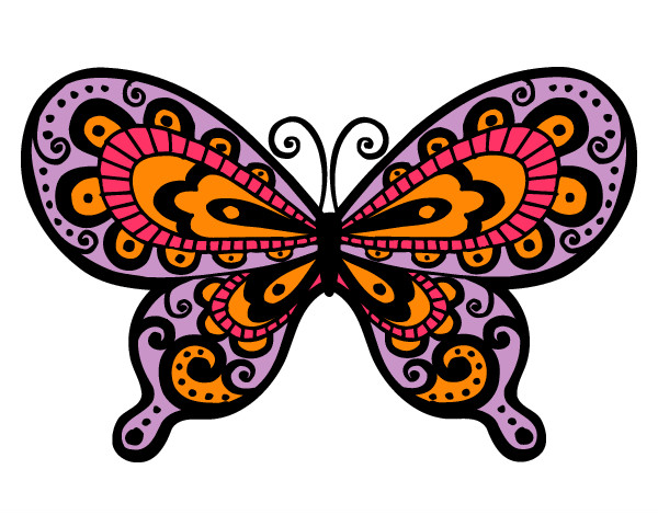 Dibujo Mariposa bonita pintado por mini3