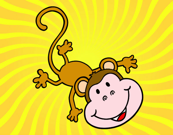 Dibujo Mono gracioso pintado por miriolas