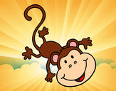 Dibujo Mono gracioso pintado por pinaloca