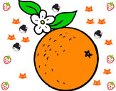 Dibujo naranja pintado por lililopsy