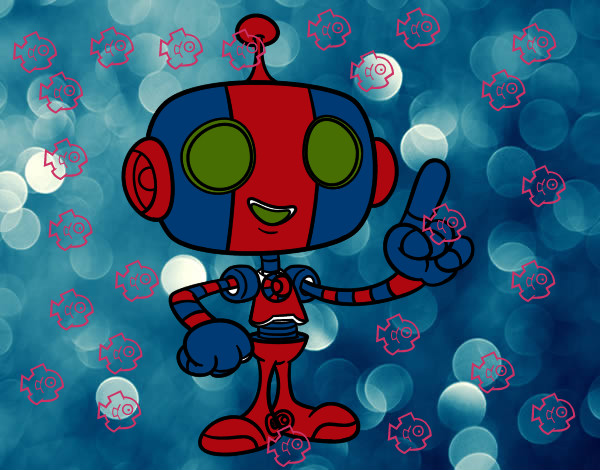 Dibujo Robot simpático pintado por rivaldo21
