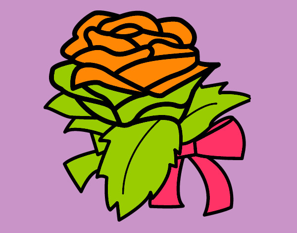 Dibujo Rosa, flor pintado por tbmobm