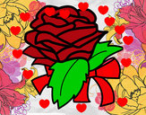 Dibujo Rosa, flor pintado por tedo