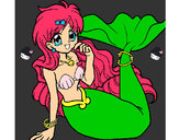 Dibujo Sirena pintado por ari3