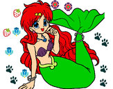 Dibujo Sirena pintado por calablanca