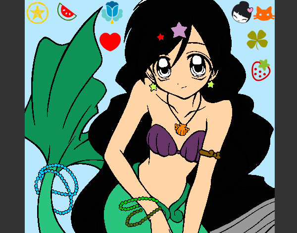 Dibujo Sirena pintado por lullanita