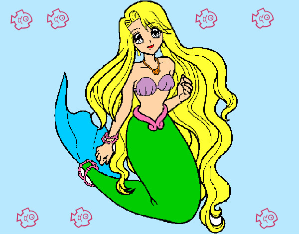 Dibujo Sirenita pintado por allimey