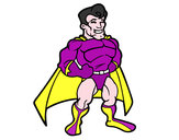 Dibujo Superhéroe musculado pintado por johncena