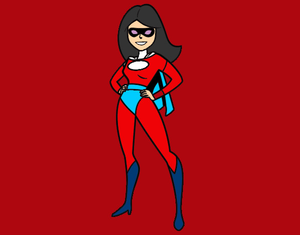 Dibujo Superheroina pintado por mini3