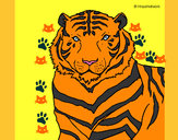 Dibujo Tigre pintado por loli10