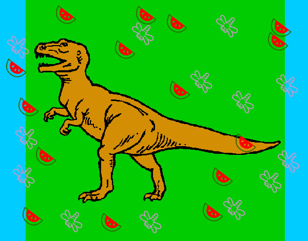 Dibujo Tiranosaurus Rex pintado por animalword