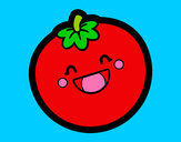 Dibujo Tomate sonriente pintado por Marianiiis