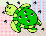 Dibujo Tortuga nadando pintado por lililopsy