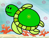 Dibujo Tortuga nadando pintado por meisa