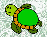 Dibujo Tortuga nadando pintado por puli07