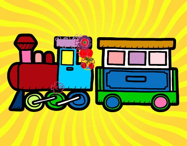 Dibujo Tren alegre pintado por ayelena