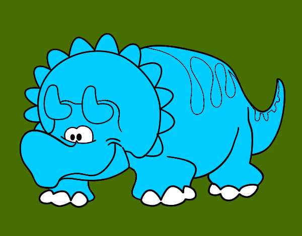 Dibujo Triceratop bebé pintado por Matiasg