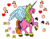 Dibujo Unicornio con alas pintado por mori-alone