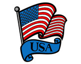 Dibujo Bandera de los Estados Unidos pintado por nati-love