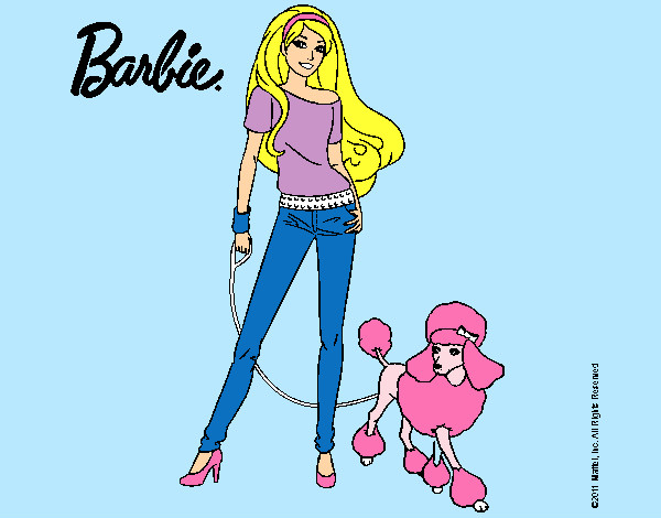 Dibujo Barbie con look moderno pintado por ALBA123 