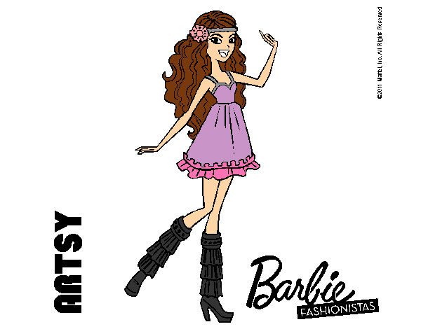 Dibujo Barbie Fashionista 1 pintado por MariaG