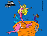 Dibujo Barbie sirena contenta pintado por ALBA123 