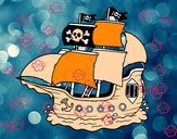 Dibujo Barco pirata pintado por Monicaarge