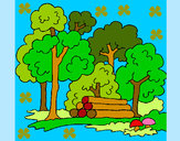 Dibujo Bosque 2 pintado por mirela 