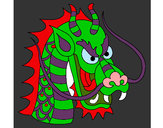 Dibujo Cabeza de dragón 1 pintado por Piccolo