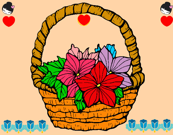 Dibujo Cesta de flores 2 pintado por crysleidy