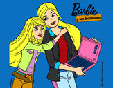 Dibujo El nuevo portátil de Barbie pintado por luciagr