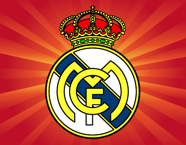 Dibujo Escudo del Real Madrid C.F. pintado por Laurapx7