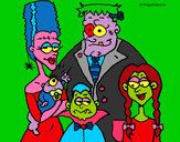 Dibujo Familia de monstruos pintado por mirela 