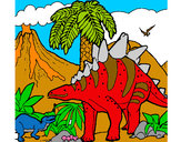 Dibujo Familia de Tuojiangosaurios pintado por PABLO_HM