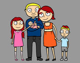 Dibujo Familia unida pintado por MarinaMN
