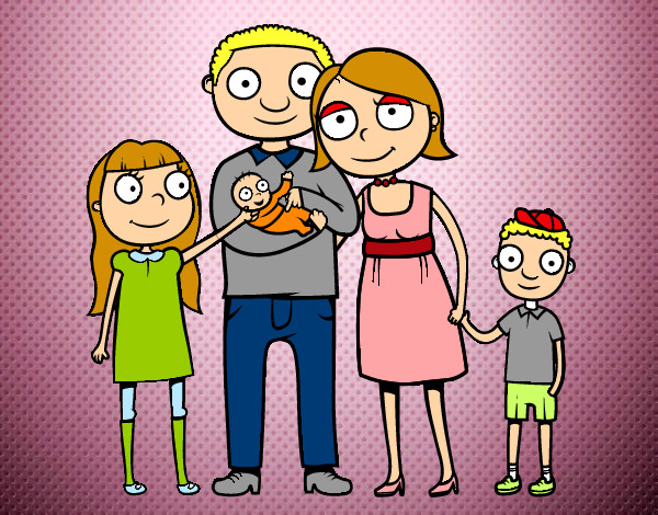 Dibujo Familia unida pintado por vega218