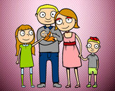 Dibujo Familia unida pintado por vega218