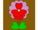 Dibujo Flor de corazones pintado por jeremycar