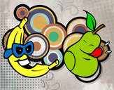 Dibujo Frutas locas pintado por criva826