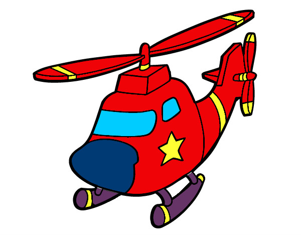 Dibujo Helicóptero con una estrella pintado por jonathan34
